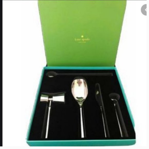 kate spade malmo 5 piece silver bar set new in box - Picture 4 of 4